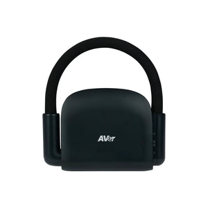 Promote hybrid distance learning with the sleek black AVerVision U70i document camera, branded and displayed on a white background.