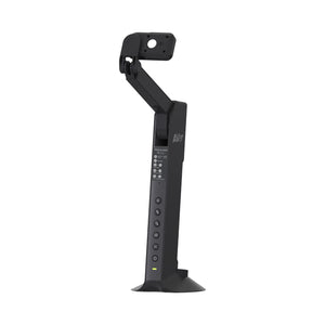 Boost classroom presentations with the sleek black AVerVision M11WB wireless document camera, featuring 4K zoom and easy front controls.