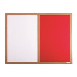 Showcase your workspace with the Premier Combination Board—wood frame, dry wipe and pin board combo. Choose from 4 colours.