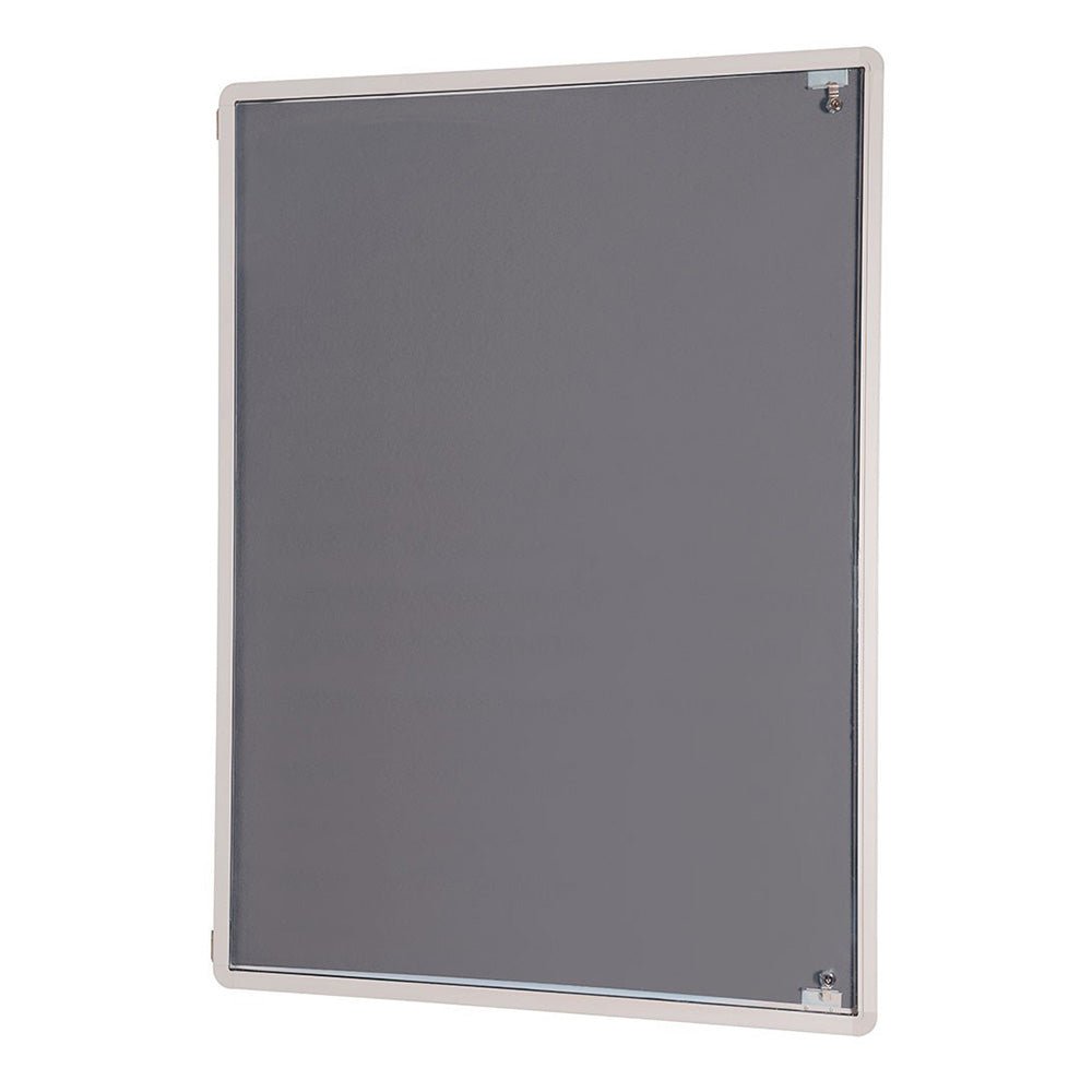 Shop the Premier FR Tamperproof Class B Corded Hessian noticeboard—gray surface, white frame, fire retardant; UK regs compliant.