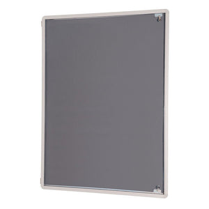 Shop the Premier FR Tamperproof Class B Corded Hessian noticeboard—gray surface, white frame, fire retardant; UK regs compliant.
