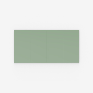 Discover the Lintex Mood Wall: a sleek, rectangular, light green cabinet with four glass panels, perfect for modern office spaces.