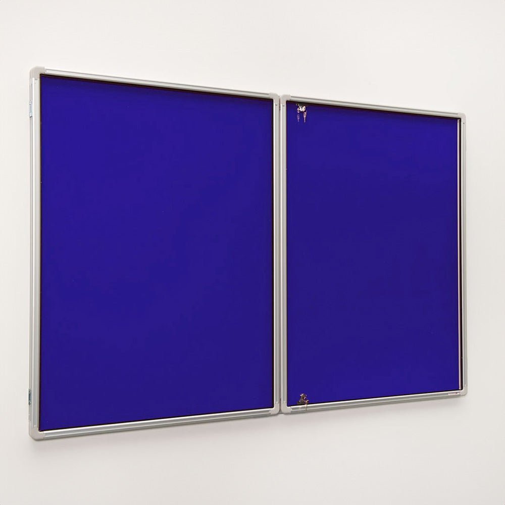 Showcasing UK-made tamperproof fire retardant notice boards by Presentation Spaces, expertly mounted on a white wall for quality.