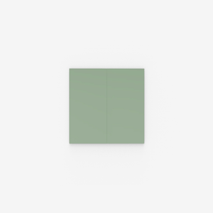 Lintex Mood Spaces light green glass cabinet doors, sleek and modern, set against a white background, ideal for office interiors.