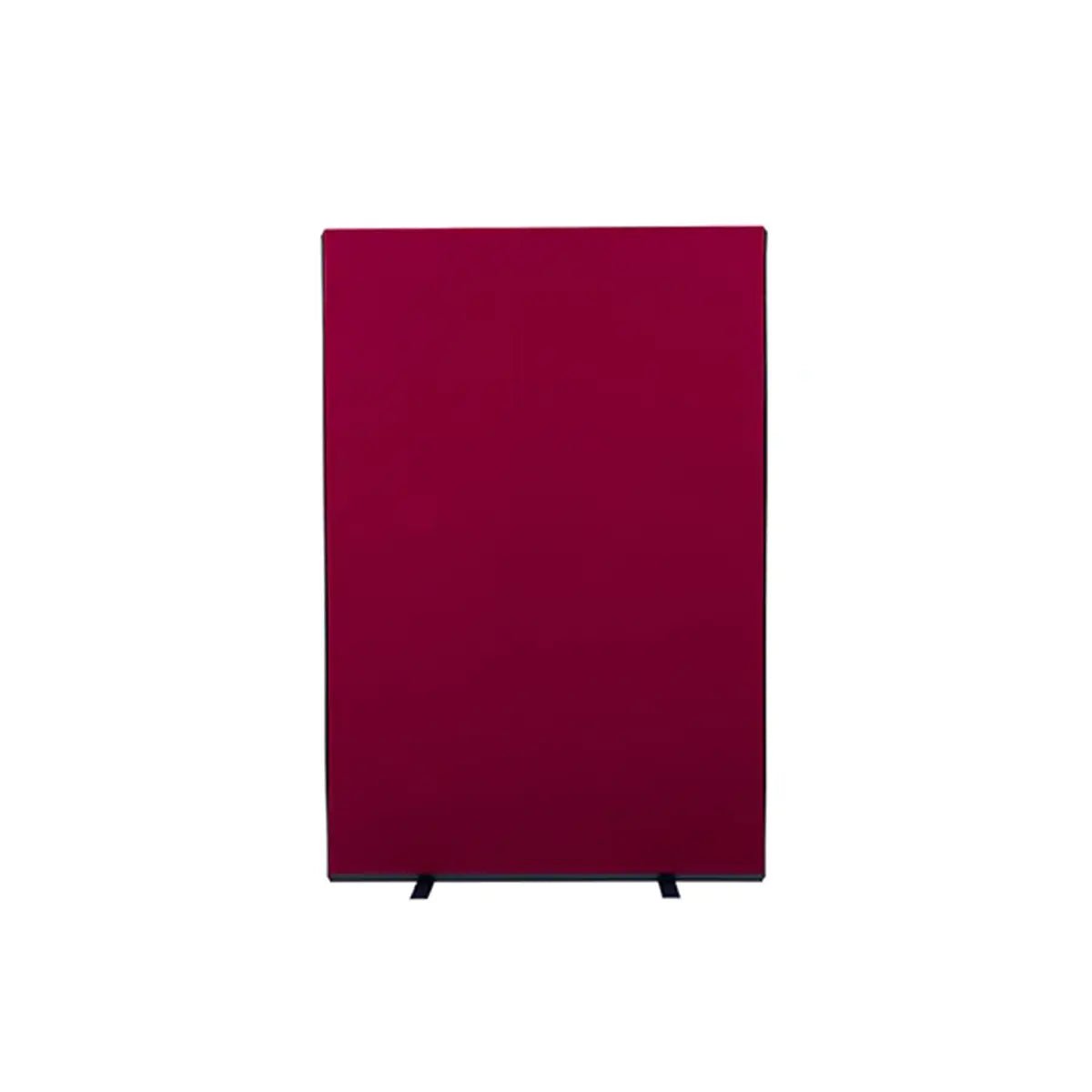 Boost office privacy with Presentation Spaces’ deep red Nyloop fabric divider—modern, freestanding, and perfect for workspaces.