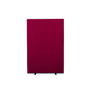 Boost office privacy with Presentation Spaces’ deep red Nyloop fabric divider—modern, freestanding, and perfect for workspaces.
