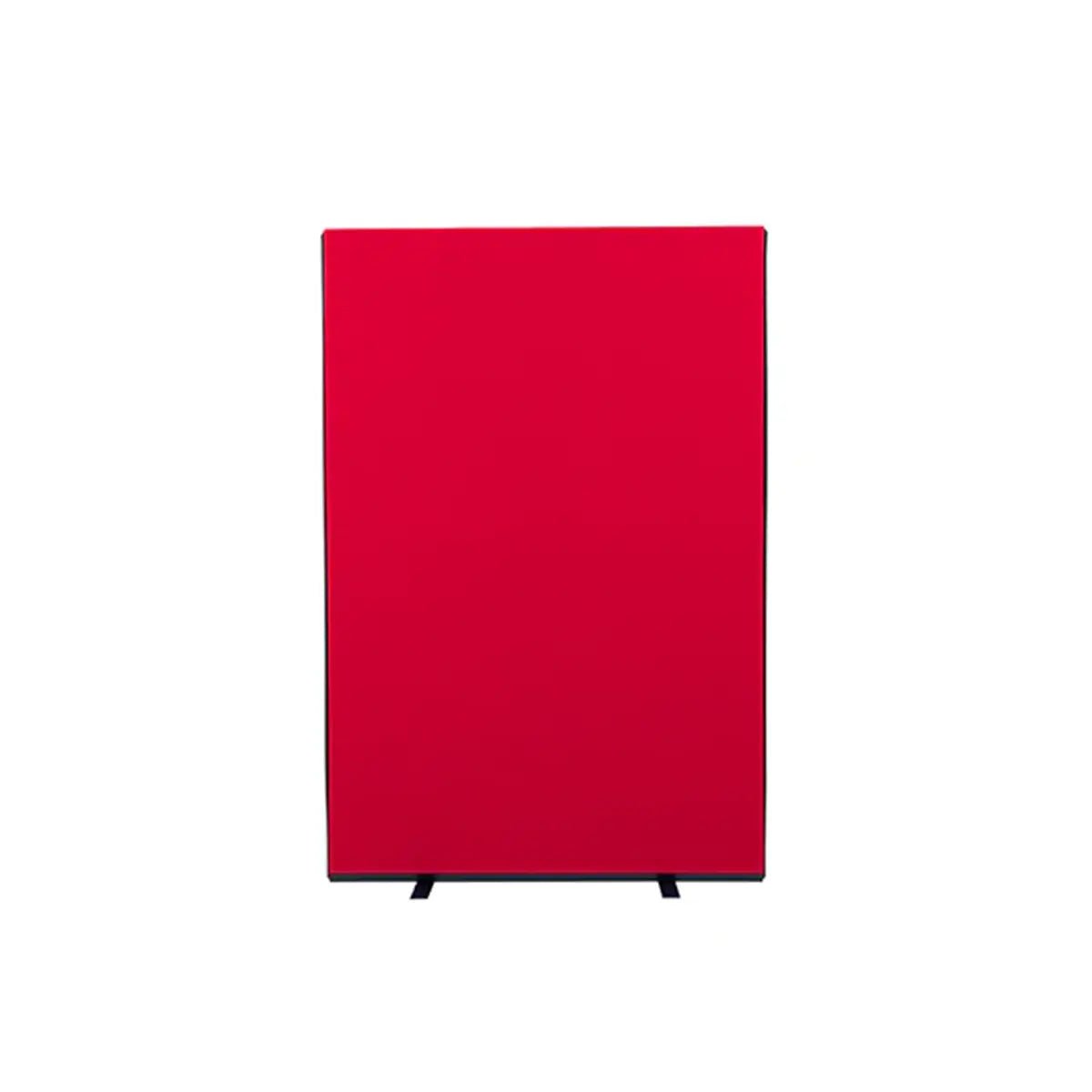 Boost your office design with red Nyloop Presentation Spaces Room Dividers—linkable screens with black feet for flexible layouts.