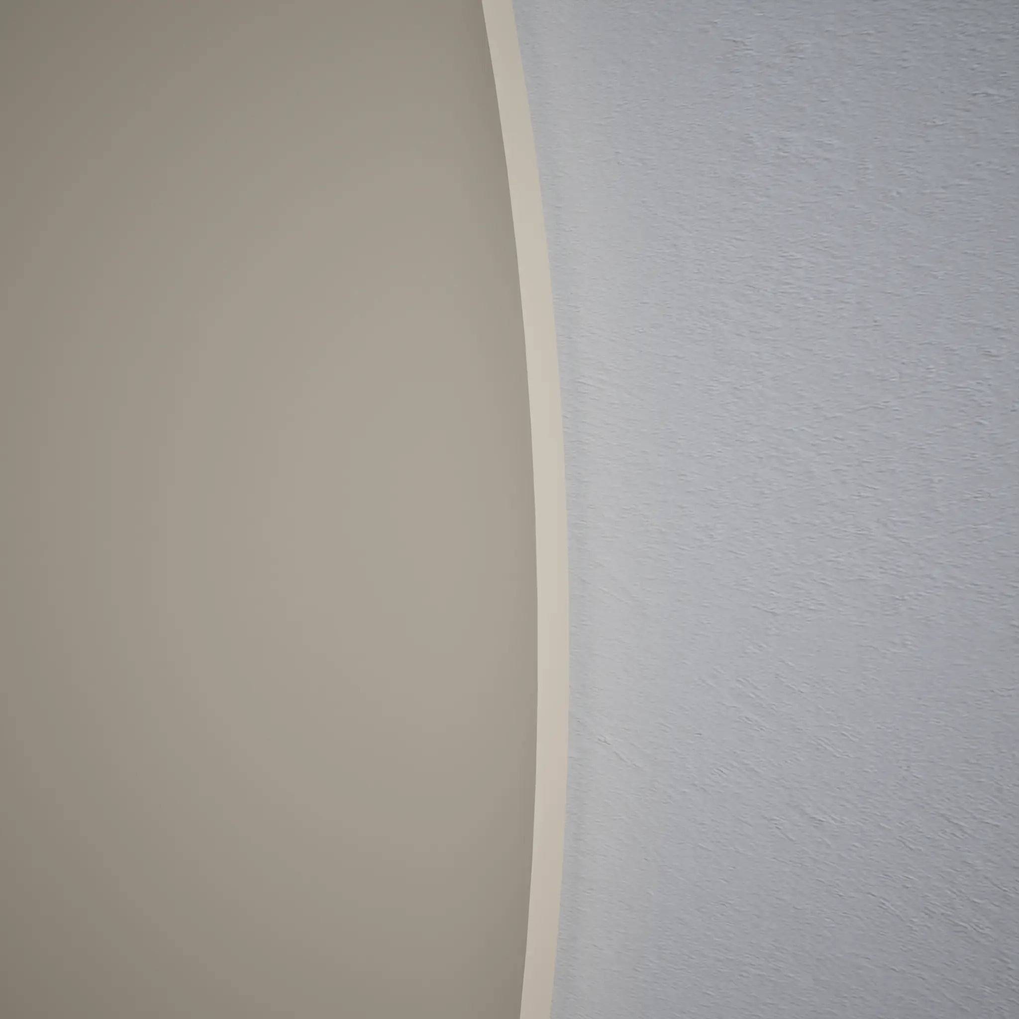 Abstract image with a curved line dividing smooth olive and textured pale blue areas, inspired by Chameleon Pebbles Magnetic Whiteboard.