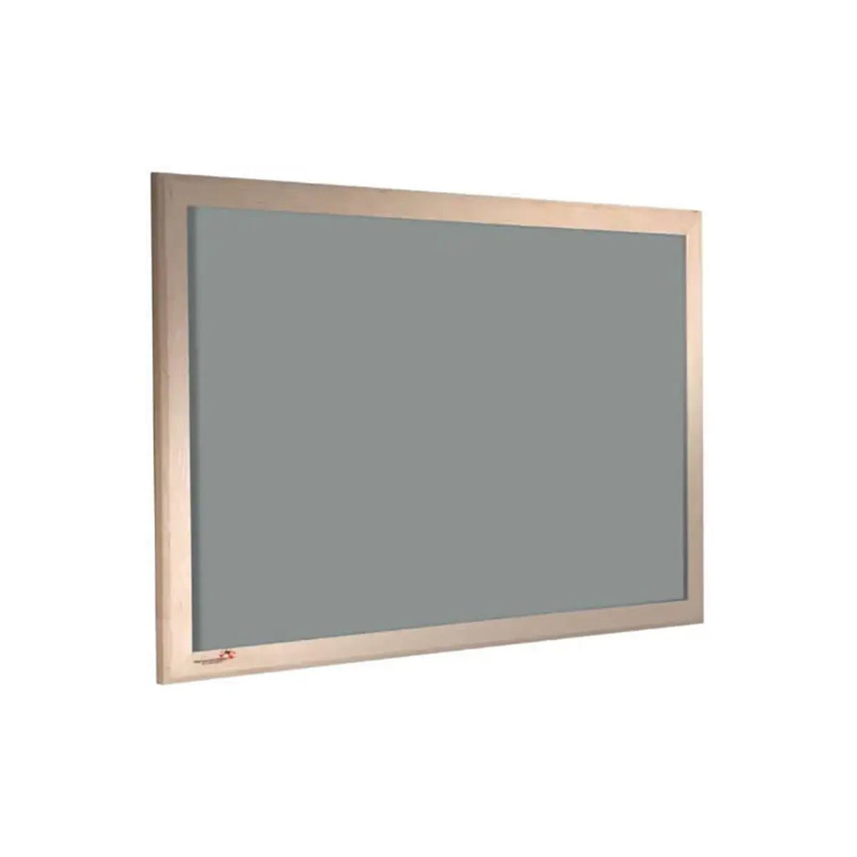 Premier Camira Cara Notice Board: rectangular grey board, ash frame, Class B fire rating, sleek look, shown on white background.