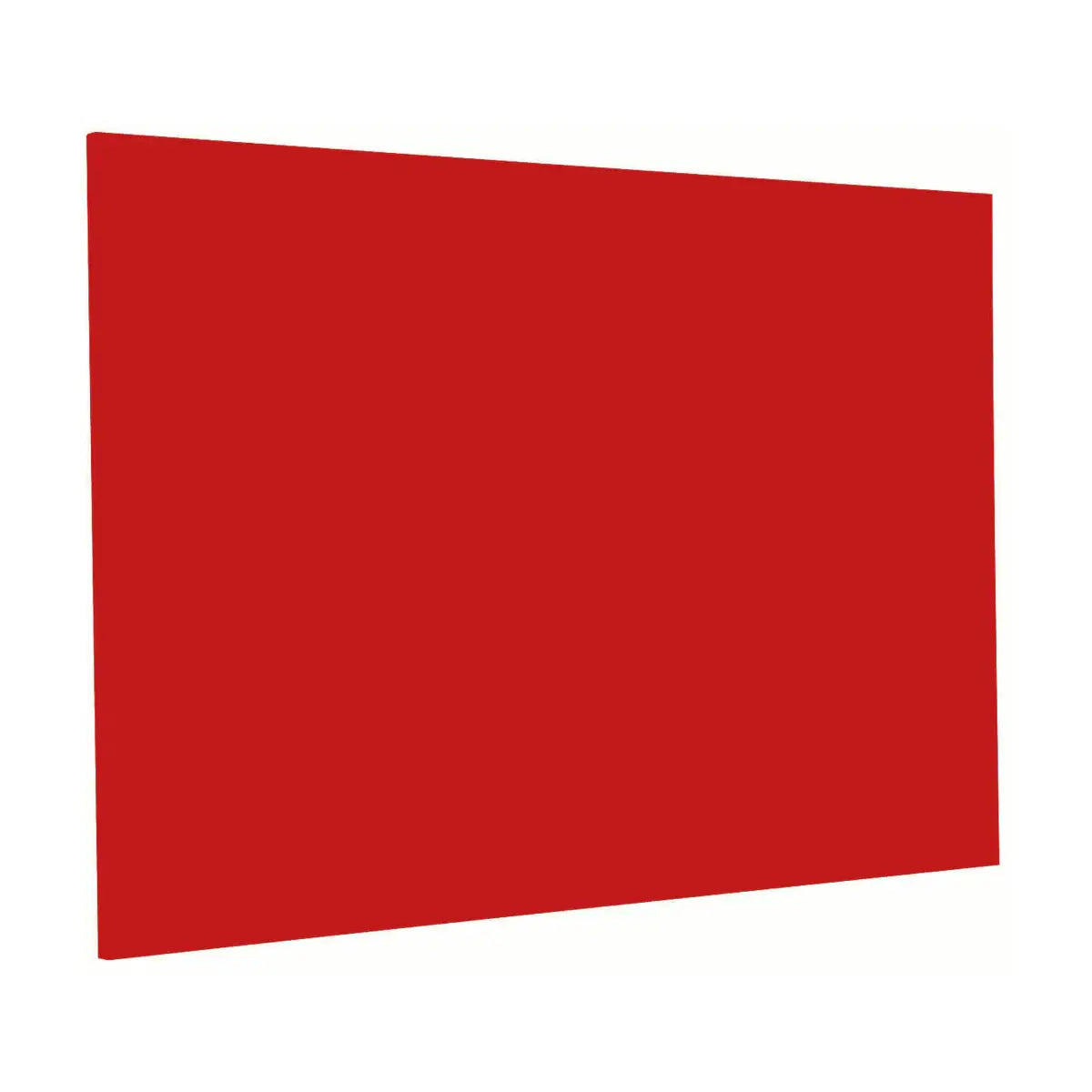 Solid red, unframed fire-rated Premier Felt Notice Board—ideal for safe, organised note display in office or workspace settings.