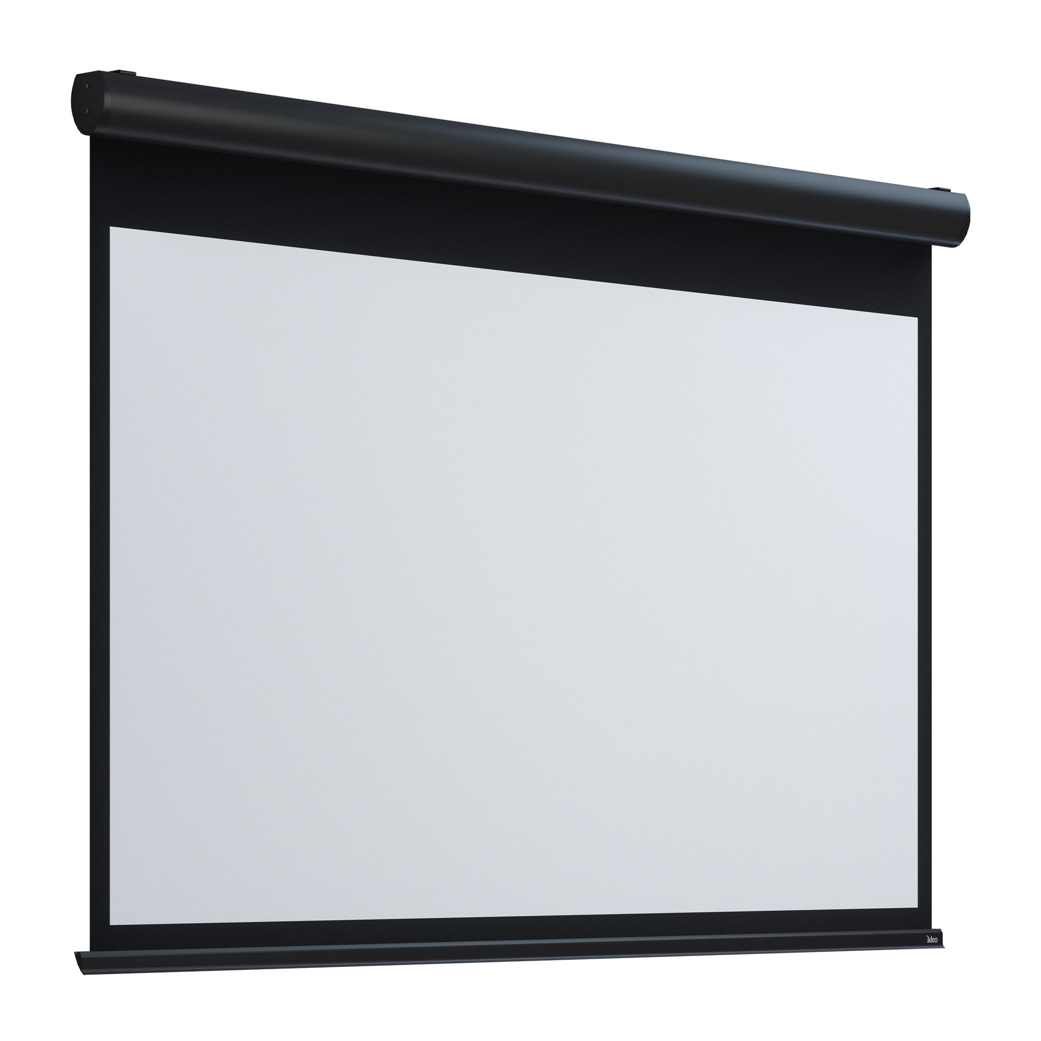 Shop the Presentation Spaces Rugby Pro Projection Screen with black borders and robust black casing, shown on a white background.