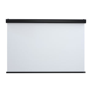 The Rugby Pro No Black Borders Projection Screen in white—premium display by Presentation Spaces, perfect for modern workspaces.