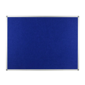 Shop The Take Notice PET Polycolour FR blue aluminium notice board, Class B Fire Rated, front view, rectangular, on white background.