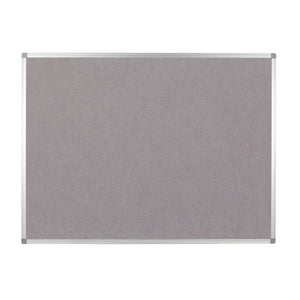 Take Notice FR Premier Felt Aluminium Frame Notice Board in grey, sleek frame, ideal for office use. 6 colours available.