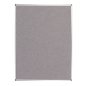 Discover the Take Notice FR Premier Felt Aluminium Frame Notice Board—gray felt, sleek silver frame, ideal for professional offices.