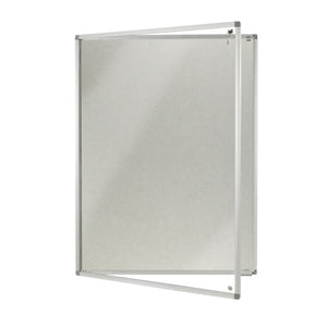 Showcasing The Take Notice - PET Polycolour FR: lockable, tamperproof notice board with silver frame and Class B fire rating.