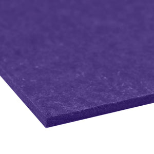 Textured purple PET Polycolour FR Notice Board by Presentation Spaces, unframed with smooth edges, Class B fire rated.