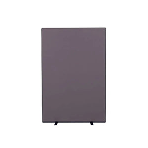 Freestanding dark gray Woolmix office divider with two small legs, ideal for creating secure workspaces in high-risk locations.