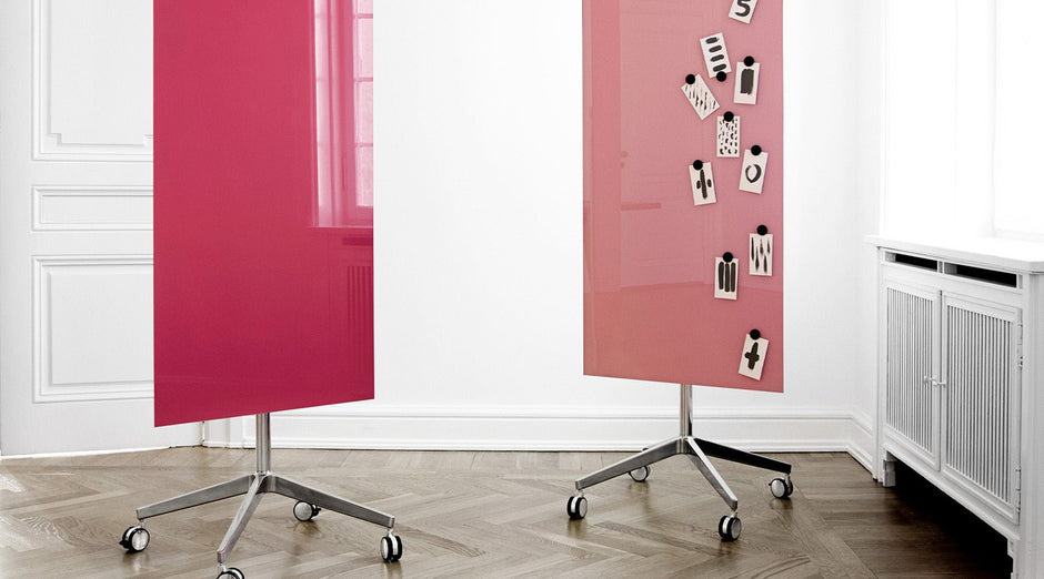 What different coloured glassboards can be used for