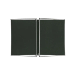 Class B fire rated green noticeboards with silver aluminium frames, ideal for secure incident display in high-risk work zones.