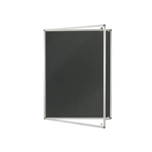 Fire-rated, lockable Eco Tamperproof Noticeboard with tough aluminium frame—ideal secure display for work & travel insurance offices.