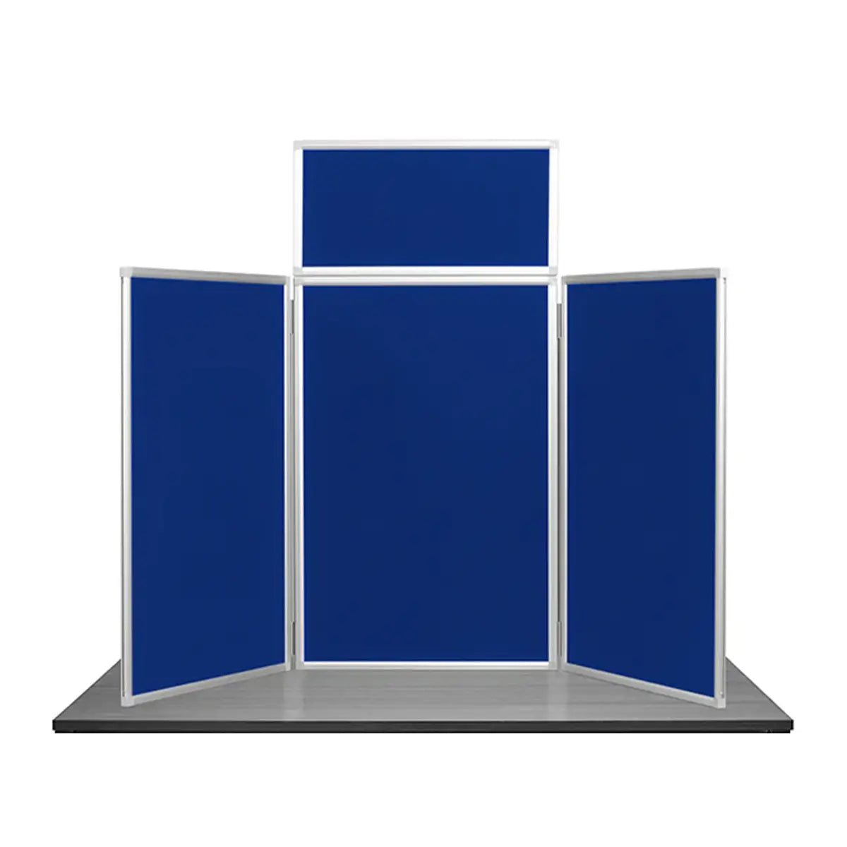 MAX Desk Top Folding 3 Panel Display with Header | Aluminium Frame | Nyloop Fabric