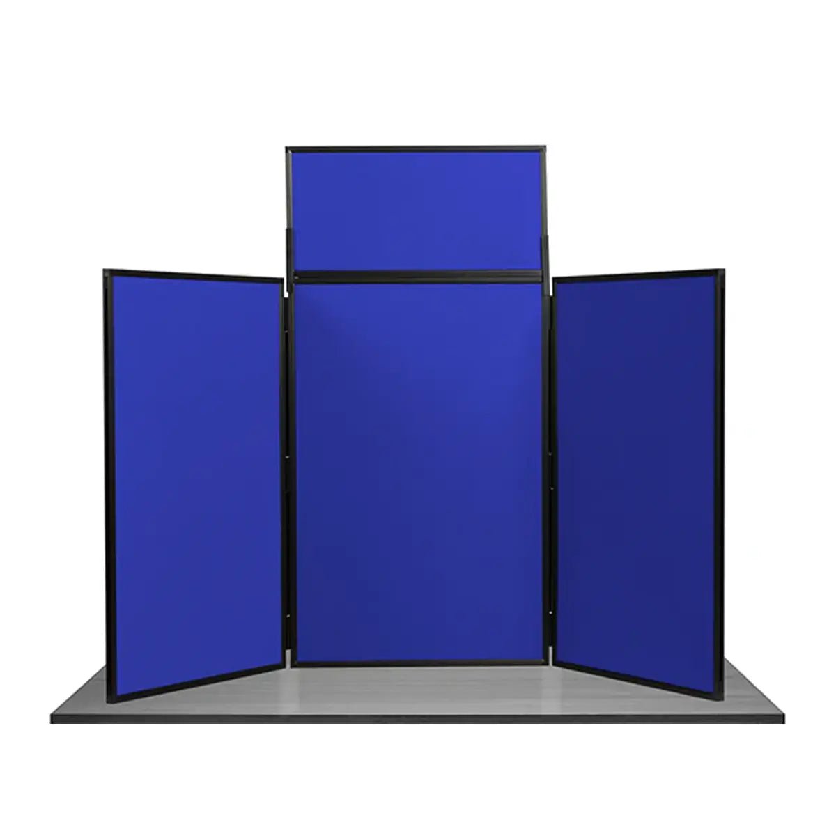 MAX Desk Top Folding 3 Panel Display with Header | PVC Frame | Nyloop Fabric