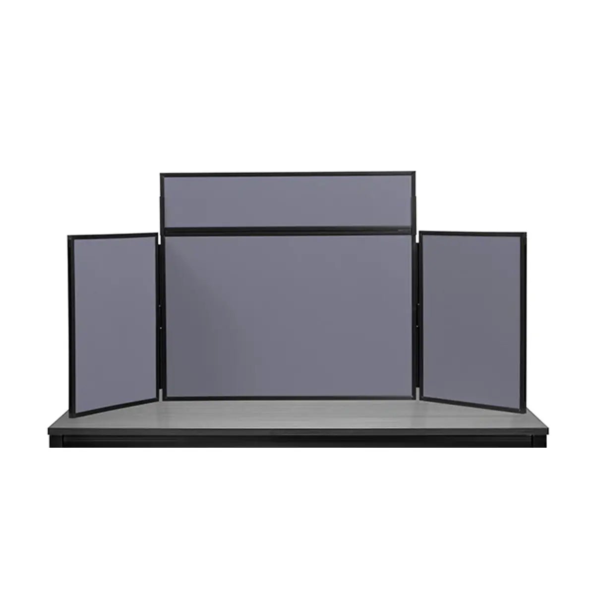 MIDI Desk Top Folding 3 Panel Display with Header | PVC Frame | Nyloop Fabric