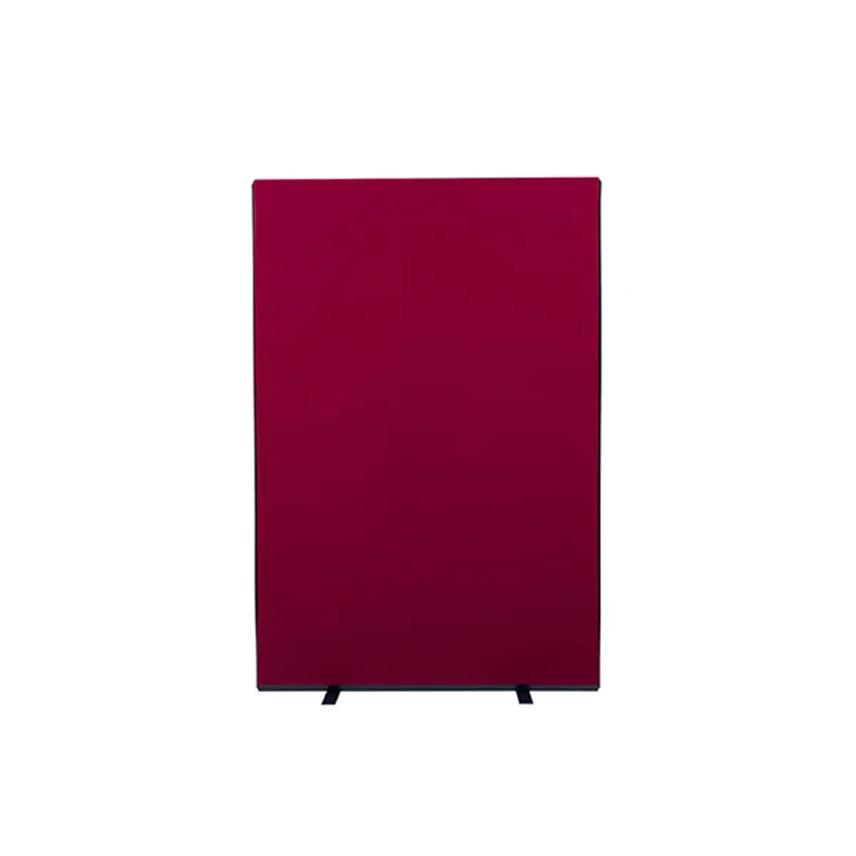 Freestanding red Nyloop room dividers with Velcro, ideal for creating secure workspaces in high-risk or global travel zones.