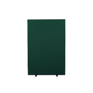 Robust green Nyloop office screen divider with black feet, ideal for safe, flexible workspaces in high-risk or global locations.
