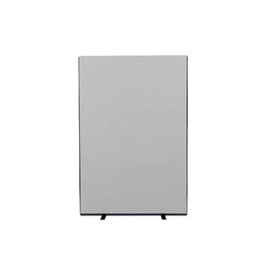 Versatile gray Nyloop office screen divider on black feet, ideal for secure, adaptable workspaces in global high-risk travel zones.