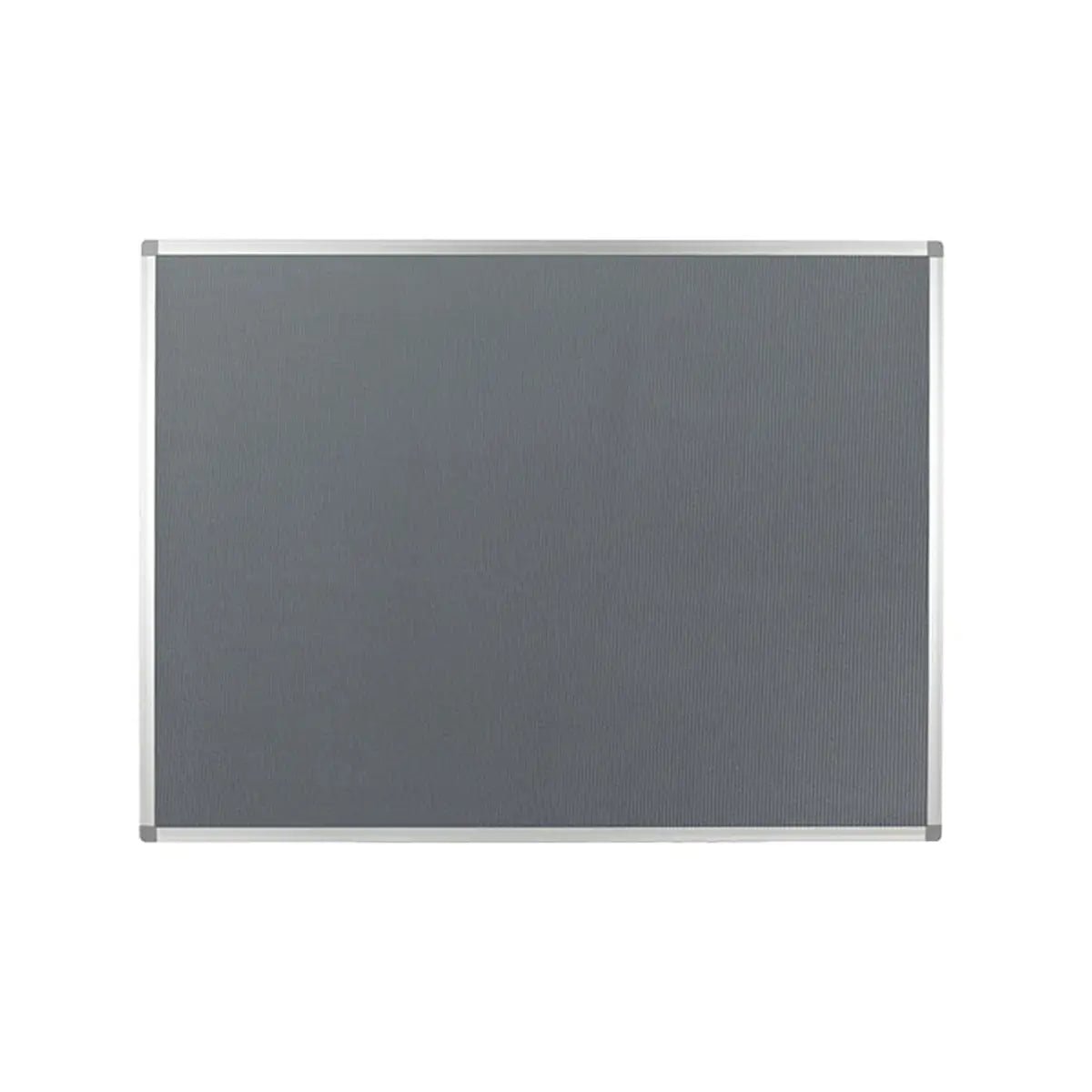 Class 1 fire-rated Premier Corded Hessian Notice Board in gray—ideal safety for global work, travel, and high-risk locations.
