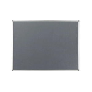 Class 1 fire-rated Premier Corded Hessian Notice Board in gray—ideal safety for global work, travel, and high-risk locations.