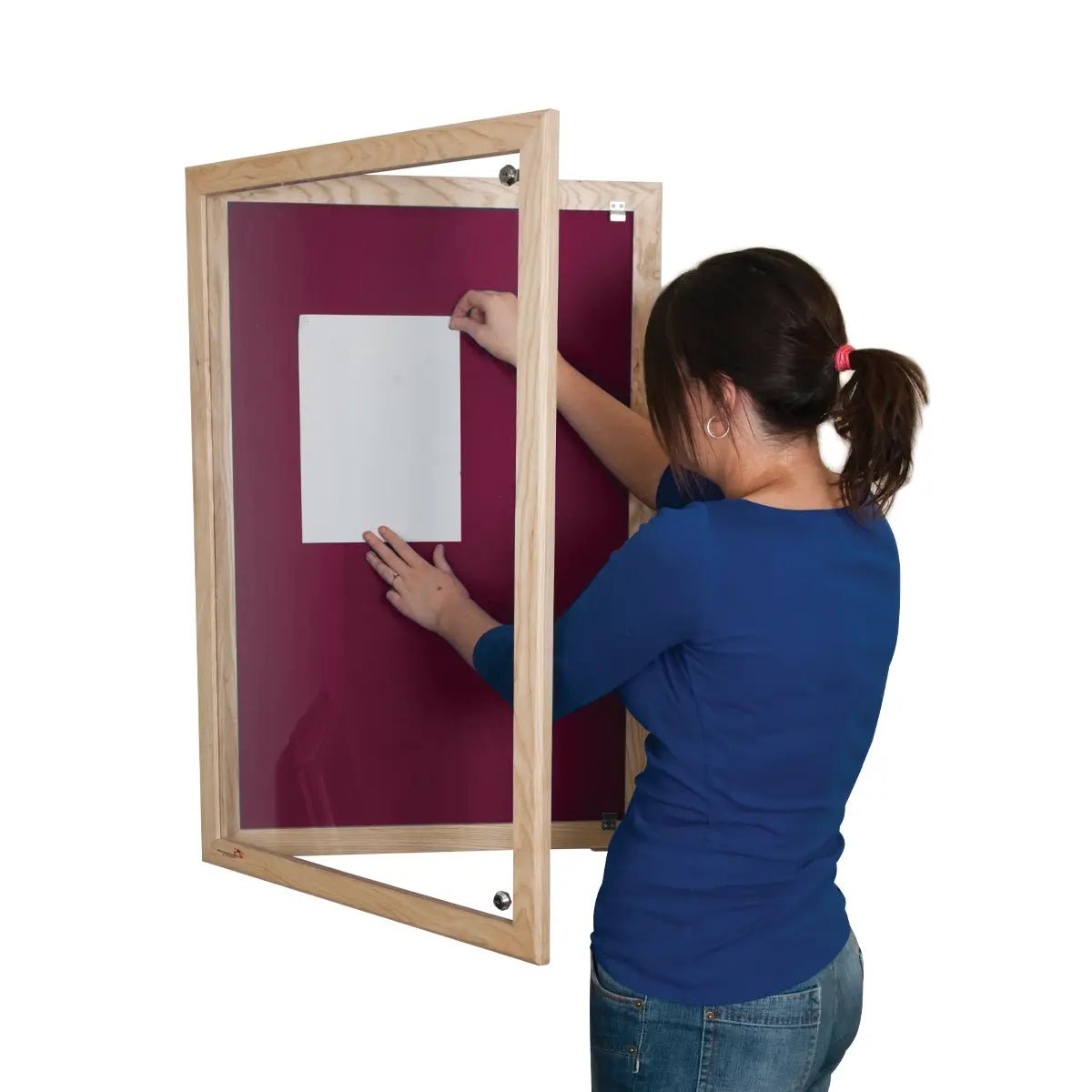 Premier Felt Tamperproof Ash Hardwood Noticeboard Class 1 Fire Rating
