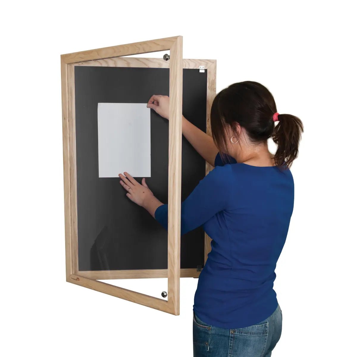Premier Felt Tamperproof Ash Hardwood Noticeboard Class 1 Fire Rating