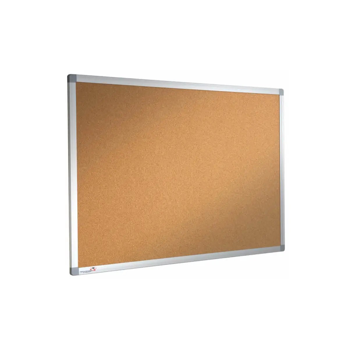 Display of the Take Notice Cork Pinboard with aluminium frame, ideal for organising vital travel and work insurance documents globally.