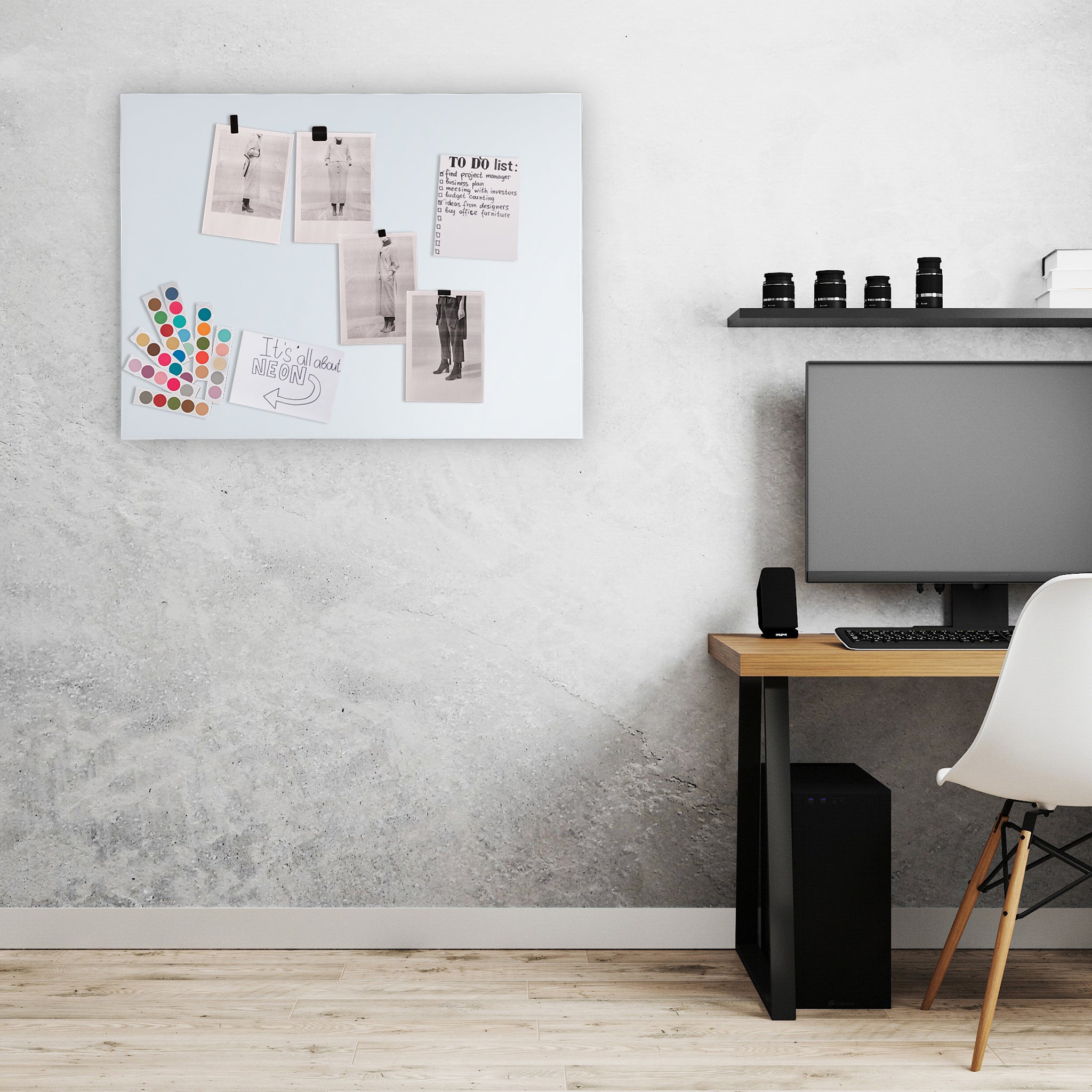 White Magnetic Glass Wipe Boards